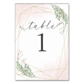 Groene bladeren en dubbelzinnig tabelnummer kaart (Achterkant)
