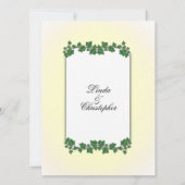 Groene bladeren en gele weddenschappen kaart (Achterkant)