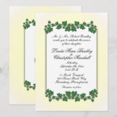 Groene bladeren en gele weddenschappen kaart (Voorkant / Achterkant)