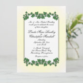 Groene bladeren en gele weddenschappen kaart (Staand voorkant)