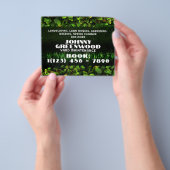 Groene bladeren en gras faux textuur flyer (Hand)
