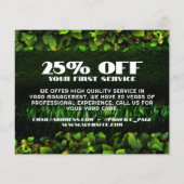 Groene bladeren en gras faux textuur flyer (Achterkant)