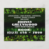 Groene bladeren en gras faux textuur flyer (Voorkant)