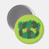 Groene bladeren en ladybugs-lente magneet (Voorkant / Achterkant)