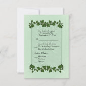 Groene bladeren en Mint RSVP w Menu (Voorkant)