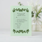 Groene bladeren en Mint RSVP w Menu (Staand voorkant)