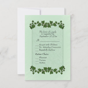 Groene bladeren en Mint RSVP w Menu