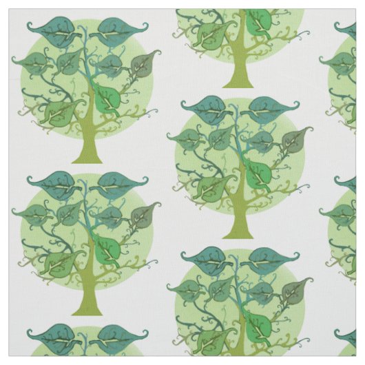 Groene bladeren en structuur van het boompatroon stof (Swatch)