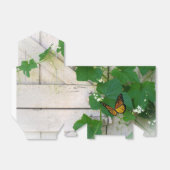 Groene bladeren en vlinder gunst doos bedankdoosjes (Uitgevouwen)