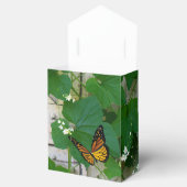 Groene bladeren en vlinder gunst doos bedankdoosjes (Geopend)
