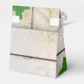 Groene bladeren en vlinder gunst doos bedankdoosjes (Achterkant)