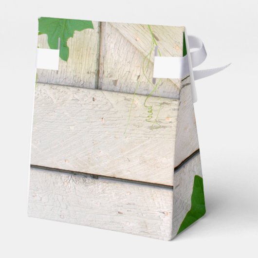 Groene bladeren en vlinder gunst doos bedankdoosjes (Achterkant)