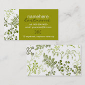 Groene bladeren en wijngaarden Visitekaartje (Voorkant / Achterkant)