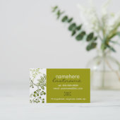 Groene bladeren en wijngaarden Visitekaartje (Staand voorkant)