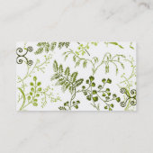 Groene bladeren en wijngaarden Visitekaartje (Achterkant)