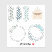 Groene bladeren Envelopset scrapbooking Sticker (Vel)