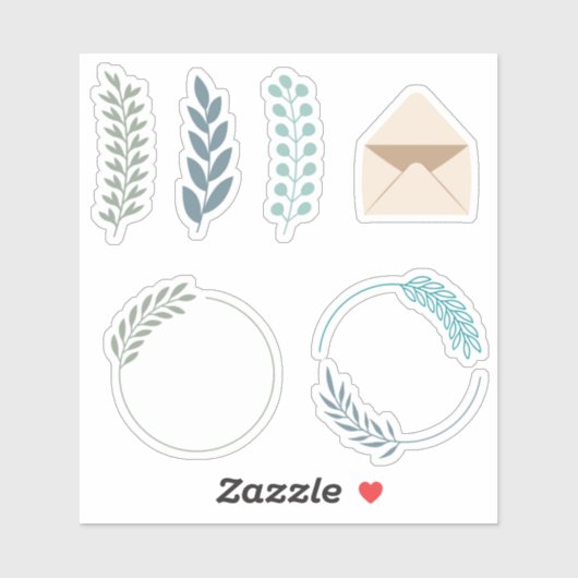 Groene bladeren Envelopset scrapbooking Sticker (Vel)