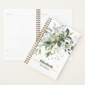 Groene bladeren Eucalyptus jaarlijks maandelijks Planner (Display)