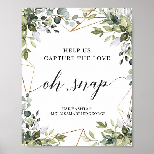 Groene bladeren eucalyptus verlaat boho o snap sig poster (Voorkant)