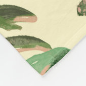 Groene bladeren fleece deken (Hoek)