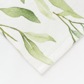 Groene Bladeren Fleece Deken (Hoek)