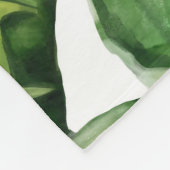Groene bladeren fleece deken (Hoek)