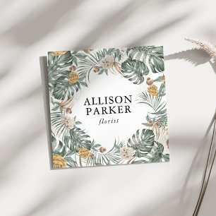 Groene bladeren Florist Gardener Visitekaartje