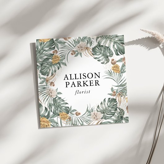 Groene bladeren Florist Gardener Visitekaartje