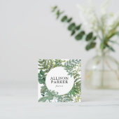 Groene bladeren Florist Gardener Visitekaartje (Staand voorkant)