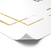 Groene bladeren & foto Memorial begrafenis Poster (Hoek)