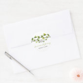 Groene bladeren geknoopt liefde bomen zomer bruilo ronde sticker (Envelop)