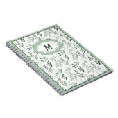 Groene bladeren gepersonaliseerd notitieboek (Rechterzijde)