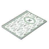 Groene bladeren gepersonaliseerd notitieboek (Linkerzijde)