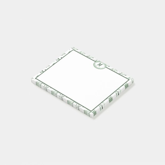 Groene bladeren  gepersonaliseerd post-it® notes (Schuin)