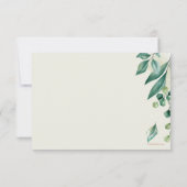 Groene bladeren gepersonaliseerde bedankkaart kaart (Achterkant)