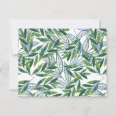 Groene bladeren gepersonaliseerde briefpapier notitiekaartje (Achterkant)