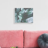 Groene Bladeren Gras Bevroren Vorst Canvas Afdruk (Insitu (Woonkamer))