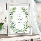 Groene bladeren groen boho bruiloft deken Poster