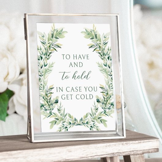 Groene bladeren groen boho bruiloft deken Poster