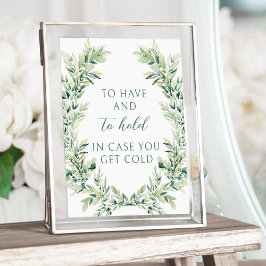 Groene bladeren groen boho bruiloft deken Poster