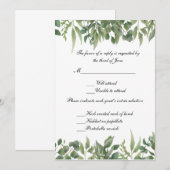 Groene Bladeren Groene Loof Responskaart Kaart (Voorkant / Achterkant)