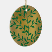 Groene bladeren groene olijftak bladdecor keramisch ornament (Rechts)