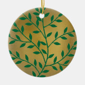 Groene bladeren groene olijftak bladdecor keramisch ornament (Voorkant)