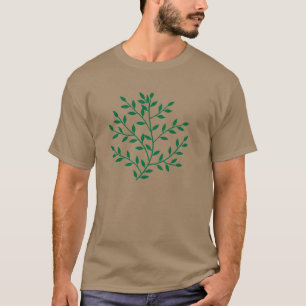 Groene bladeren groene olijftak bladdecor t-shirt