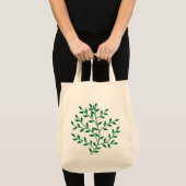 Groene bladeren groene olijftak bladdecor tote bag (Voorkant (product))