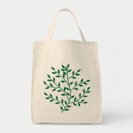 Groene bladeren groene olijftak bladdecor tote bag