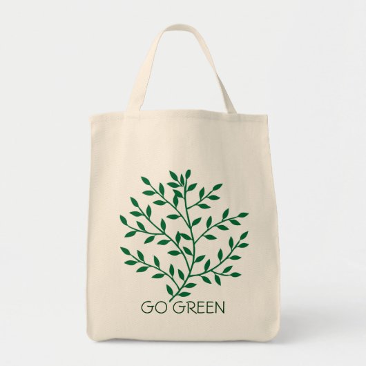 Groene bladeren groene olijftak leaf Go Green Tote Bag (Voorkant)