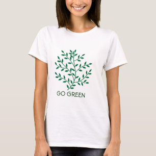 Groene bladeren groene olijftak t-shirt
