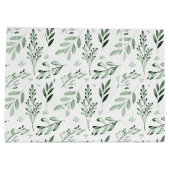 Groene bladeren groot cadeauzakje (Achterkant)