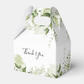 Groene Bladeren Handtekening Script Bruiloft Bedankdoosjes (Achterkant)